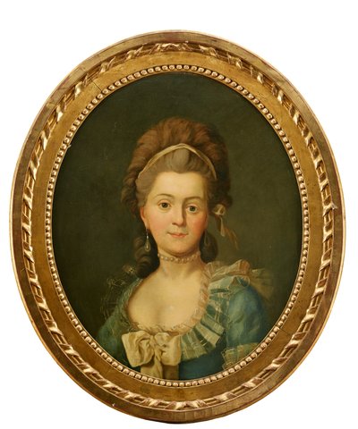 Ritratto di donna sconosciuta in abito nazionale, ritratta ca 1780 da David von Kraffts